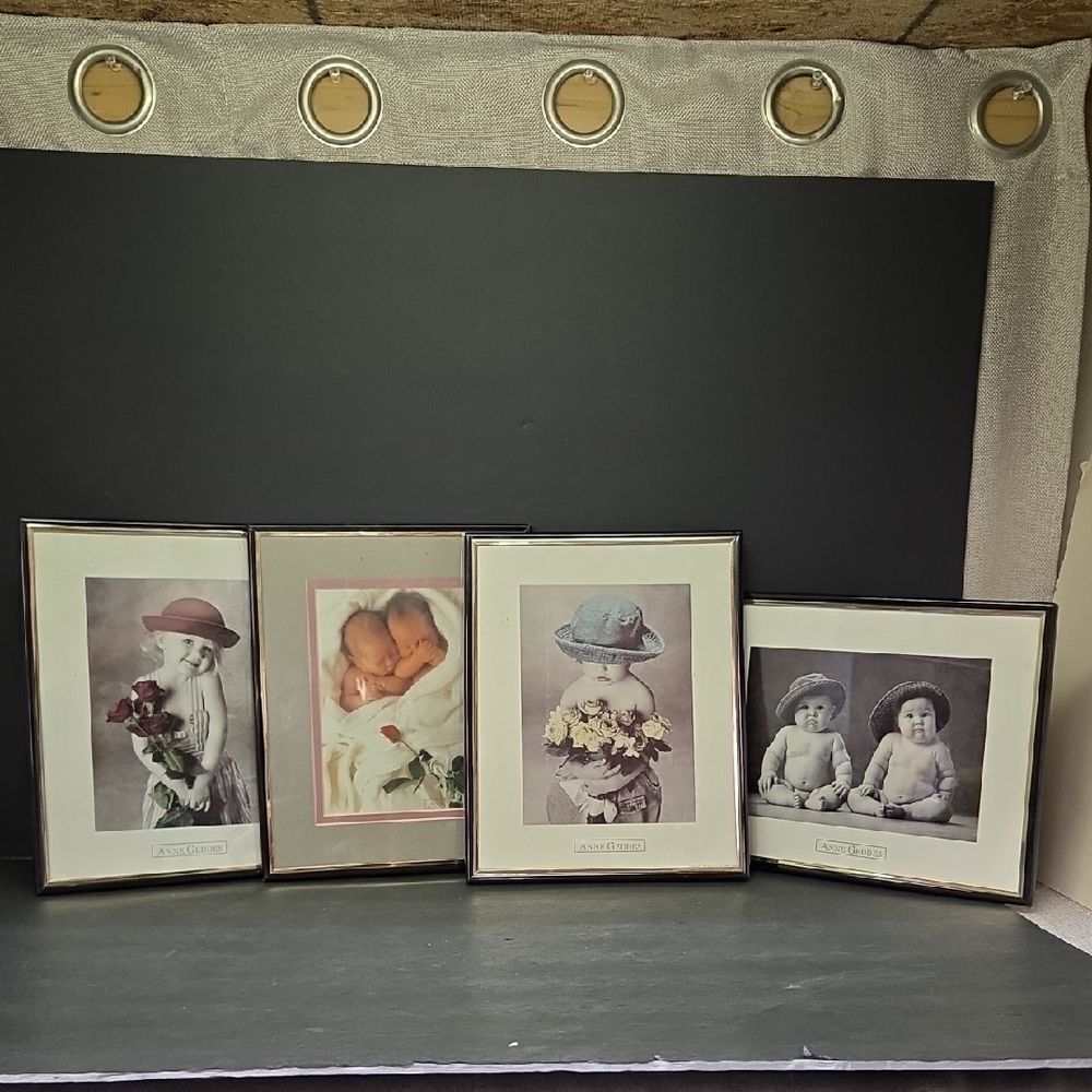 4 Matted Anne Geddes Pictures In 8x10 Frames